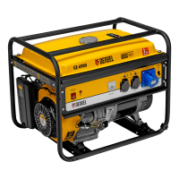 Бензиновый генератор DENZEL GE 6900 на колесах фото