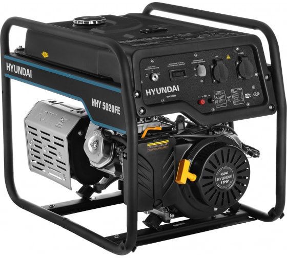 Бензиновый генератор Hyundai HHY 5020FE на колесах фото