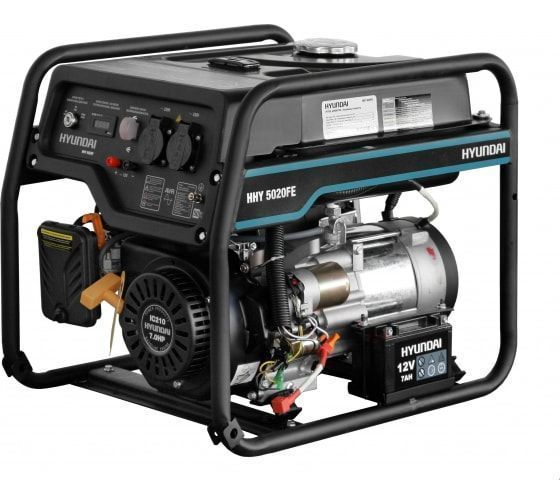Бензиновый генератор Hyundai HHY 5020FE на колесах фото