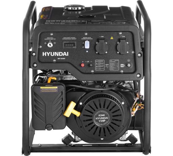 Бензиновый генератор Hyundai HHY 5020FE на колесах фото