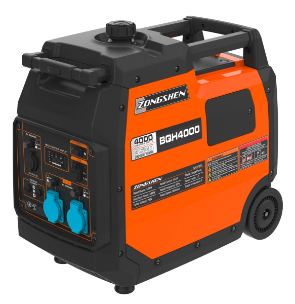 Бензиновый инверторный генератор Zongshen BQH 4000 синхронный фото