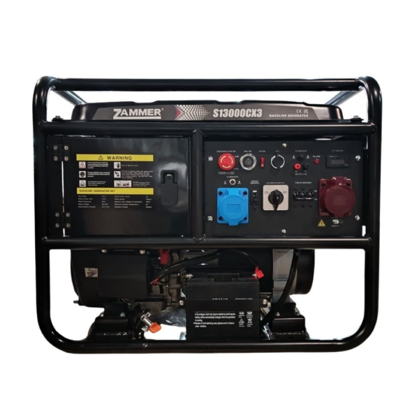 Бензиновый генератор Zammer S13000CX3 на колесах фото