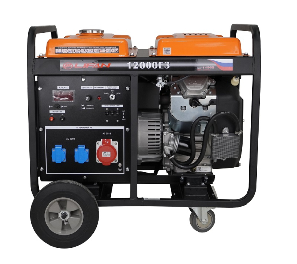 Бензиновый генератор Lifan 10 GF2-4 (LF12000E3) на колесах фото