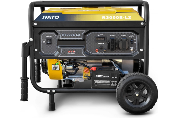 Бензиновый генератор RATO R3000E-L2W электростартер + колесный комплект на колесах фото