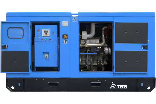 Дизельный генератор ТСС ЭД-150-Т400 с АВР в шумозащитном кожухе на прицепе 025140 бесшумный фото