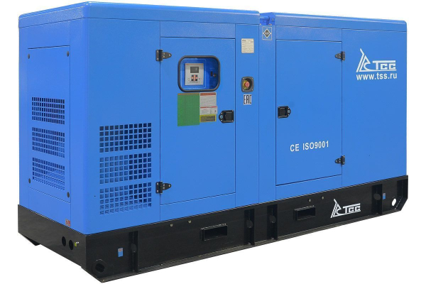 Дизельный генератор ТСС ЭД-150-Т400 с АВР в шумозащитном кожухе на прицепе 025140 бесшумный фото