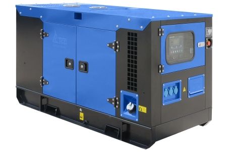 Дизельный генератор ТСС ЭД-10-Т400 в шумозащитном кожухе на прицепе фото