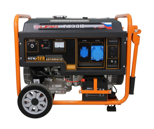 Бензиновый генератор Lifan 7 GF-4 (LF7500E) переносной фото