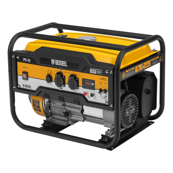 Бензиновый генератор DENZEL PS 33 синхронный фото