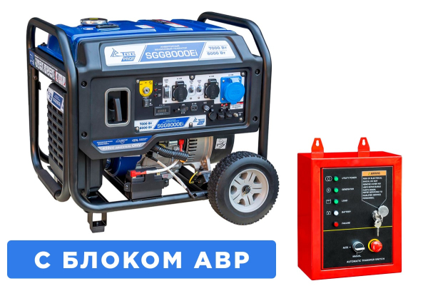 Бензиновый инверторный генератор ТСС SGG 8000Ei с блоком АВР 2-х тактный фото