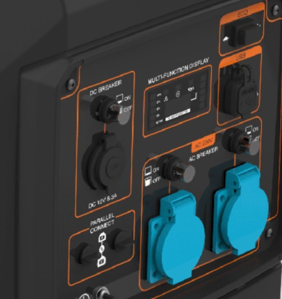 Бензиновый инверторный генератор Zongshen BQH 4000 E синхронный фото