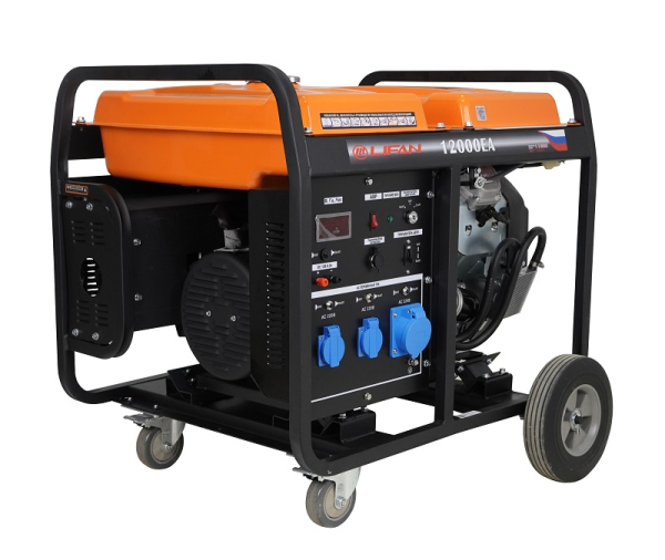 Бензиновый генератор Lifan 10 GF-5A (LF12000ЕА) на колесах фото