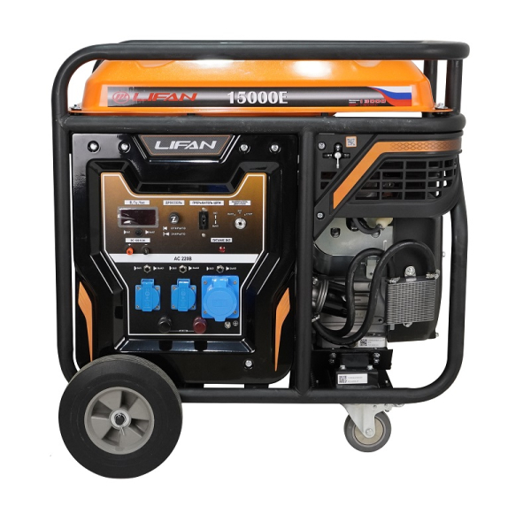 Бензиновый генератор Lifan 12 GF-4 (LF15000E) на колесах фото