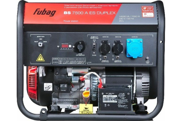 Бензиновый генератор Fubag BS 7500 A ES Duplex портативный Бензиновый генератор Fubag BS 7500 A ES Duplex портативный фото