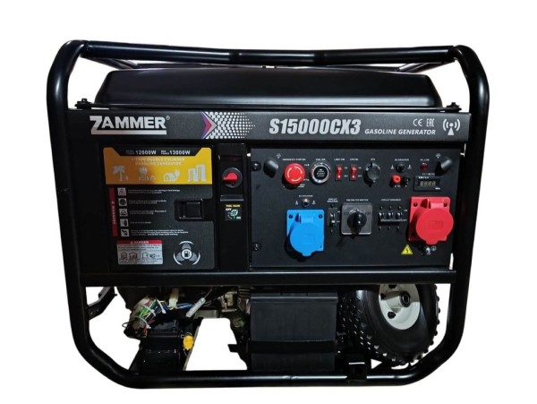 Бензиновый генератор Zammer S15000CX3 - 12кВт на колесах фото