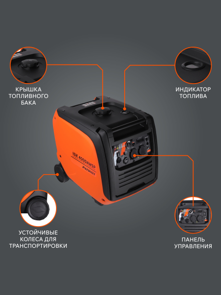 Бензиновый инверторный генератор PATRIOT iGX 4000 AWSP для дома фото