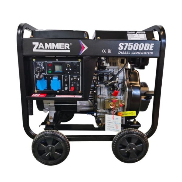 Дизельный генератор Zammer S7500DE S7500DE портативный фото
