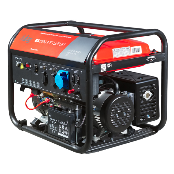 Бензиновый генератор Fubag BS 8500 A ES DUPLEX + Комплект колес и ручек + Масло универсальное Fubag Extra (SAE 10W40) в ПОДАРОК! фото
