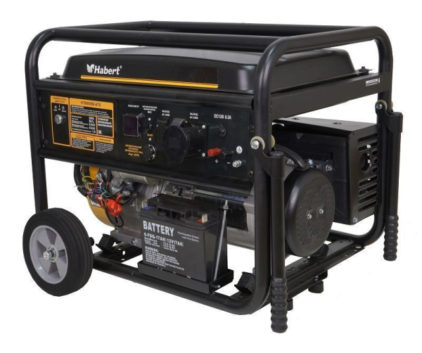 Бензиновый генератор Habert HT8000EB-ATS на колесах фото